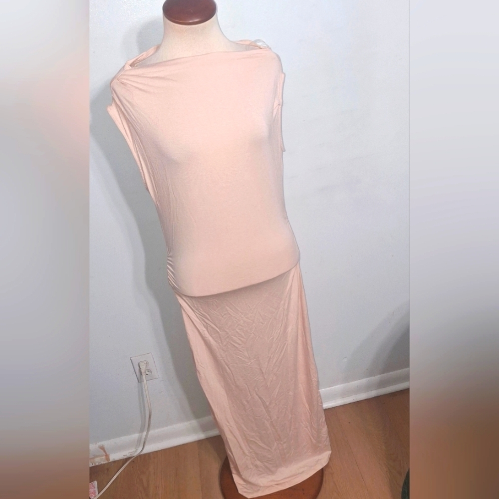 Fashion Nova - Brooke Ruched Midi Dress- W Sz Medium - Picture 4 of 9